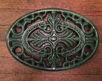 Vintage Enamel Over Metal Trivet