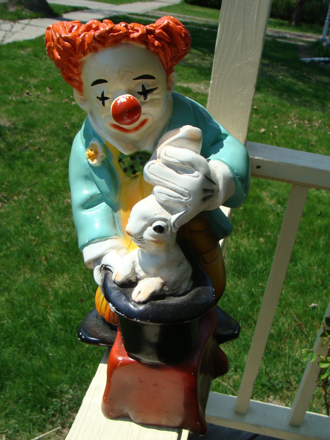 Reserved for Jim Metcalf Vintage Statue Scary Carnival Clown