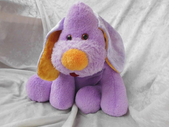 pink and purple stuffed dog