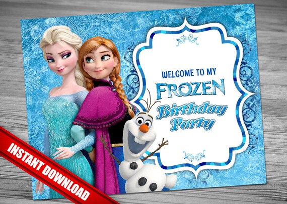 Frozen Sign INSTANT DOWNLOAD Disney Frozen Sign Printable