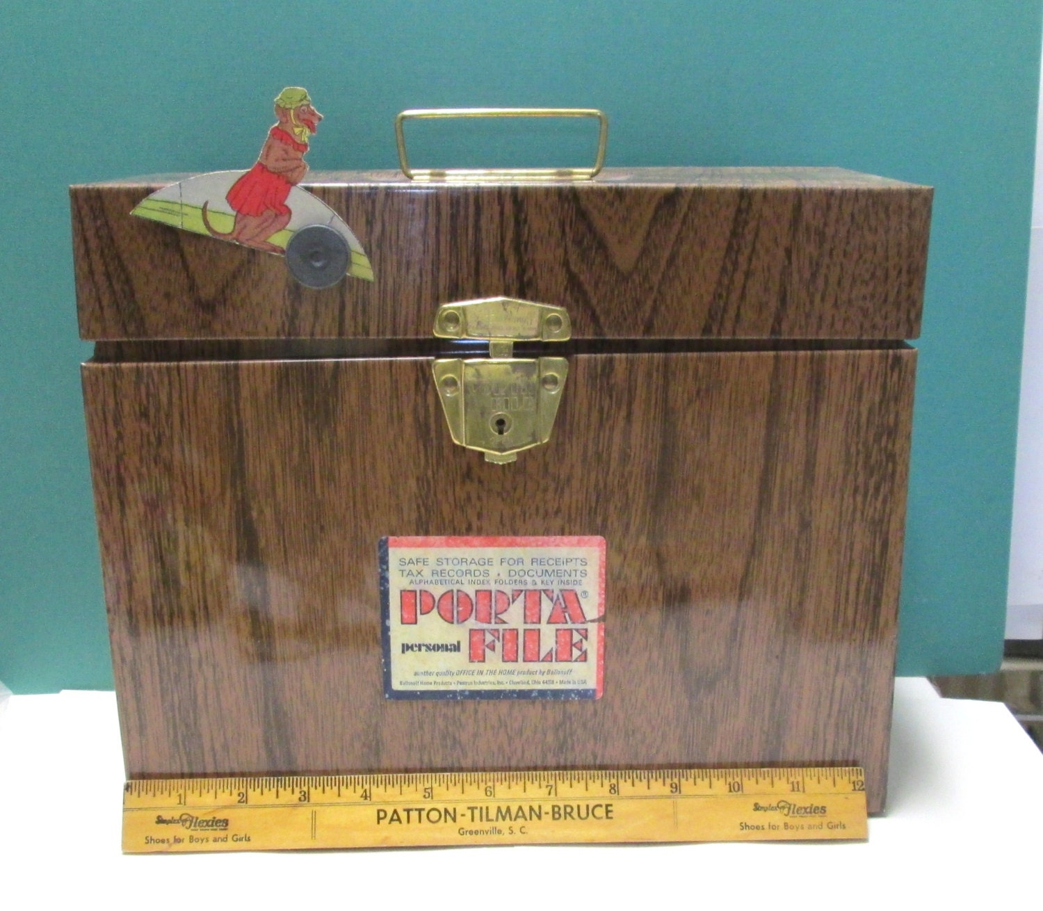 Antique Case File Folder Vintage Metal File Folder Box Ballonoff USA Porta File Steel Industrial ...