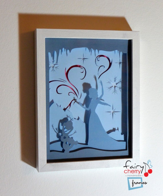 Frozen Wall Art elsa and olaffrozen framed hand paper cut special wall Frozen Wall Art elsa and olaffrozen framed hand paper cut special wall