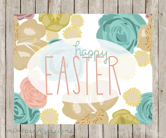 Items similar to Happy Easter! 8x10 digital printable. Easter decor ...