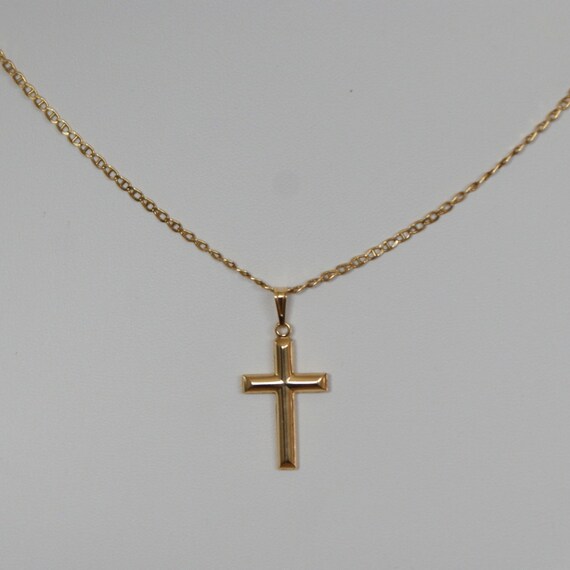 Vintage SOLID 18kt GOLD Cross Crucifix by VintageJewelleryCo
