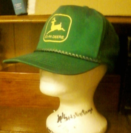 Rare John Deere Snap back trucker hat cap, 6 Panel Mesh; Original ...