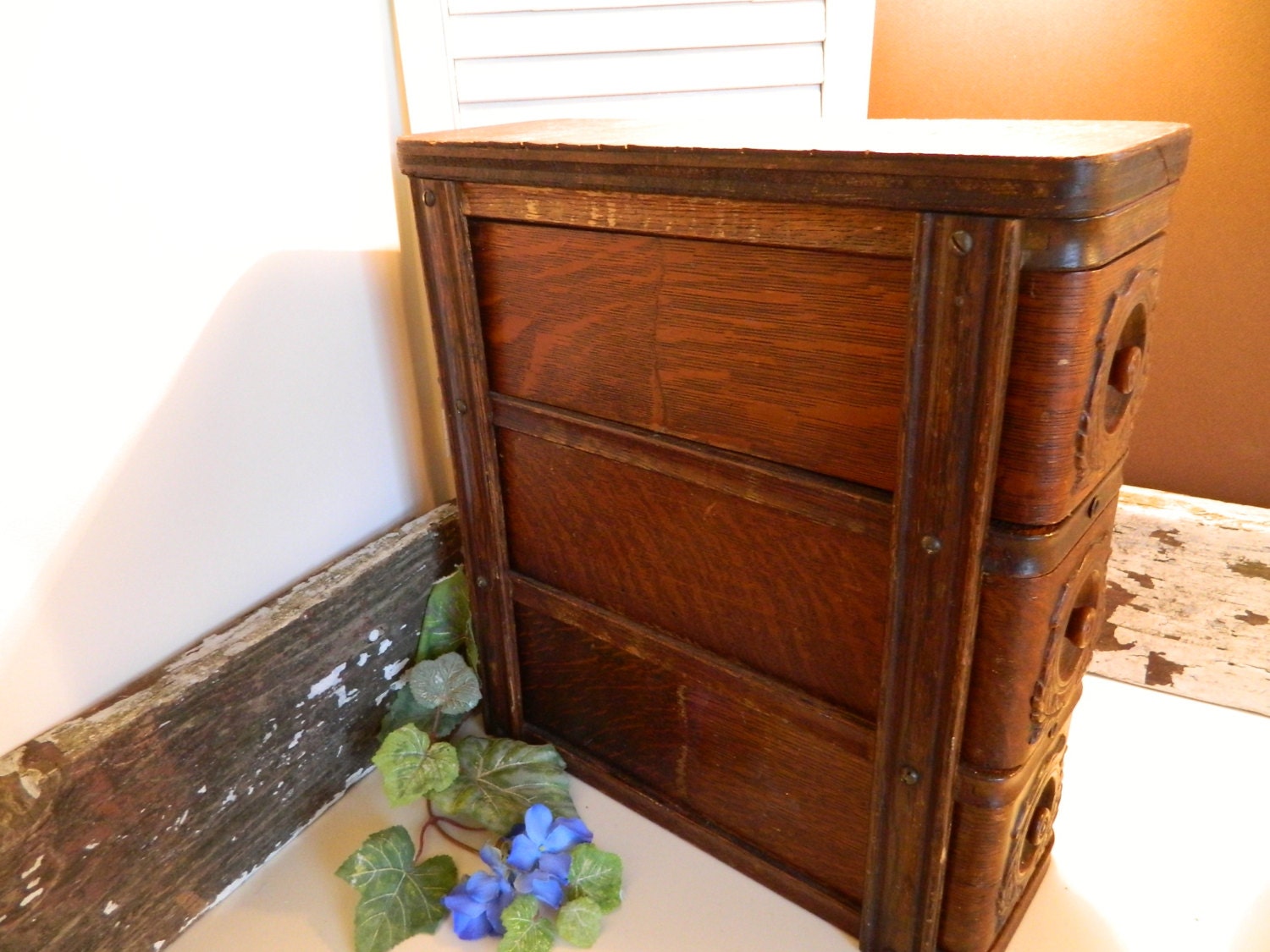 Vintage 3 Piece Treadle Sewing Machine Drawers