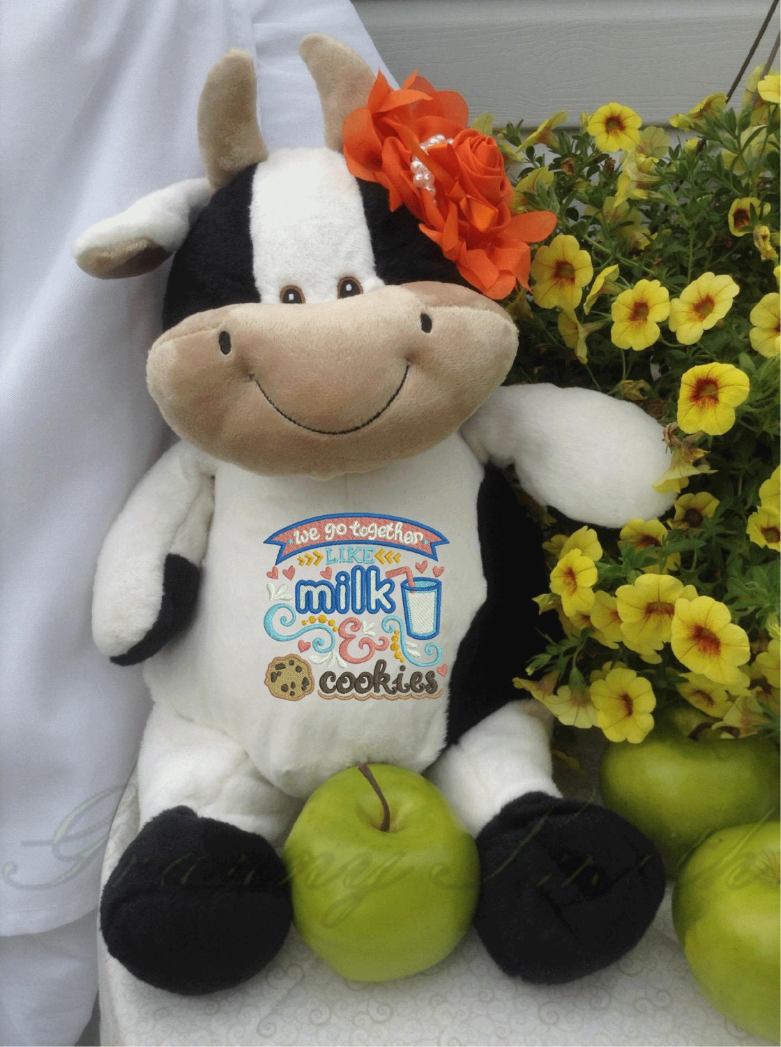 valentine cow plush