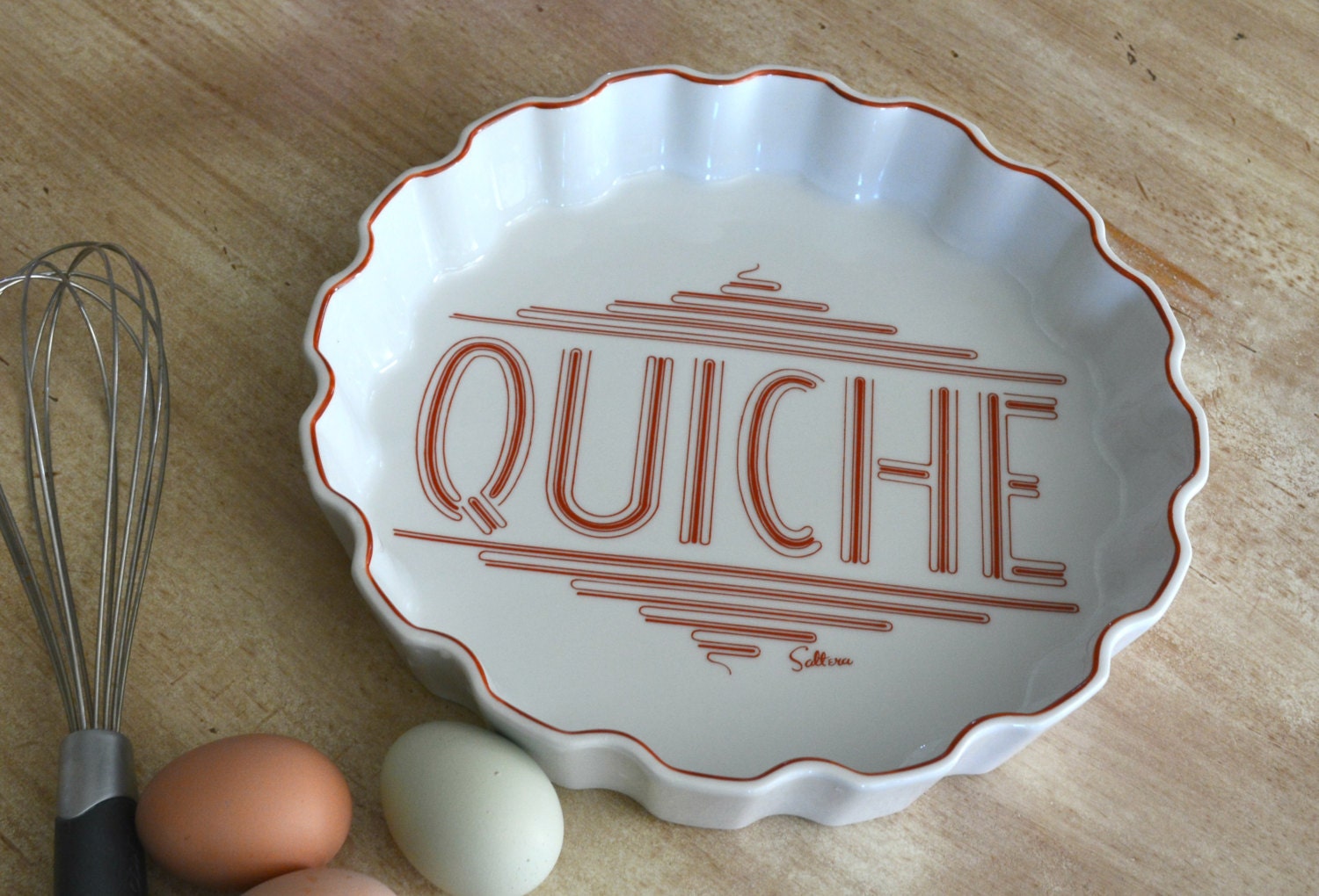 Ceramic Quiche Dish Quiche Pan Ceramic Pan Retro Kitchen