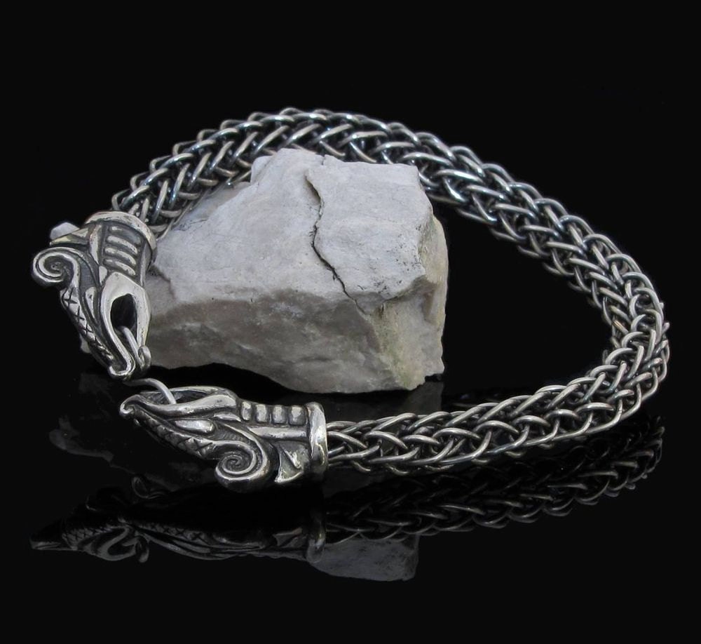 Viking DRAGON Sterling SILVER BRACELET Jewelry Jewellery