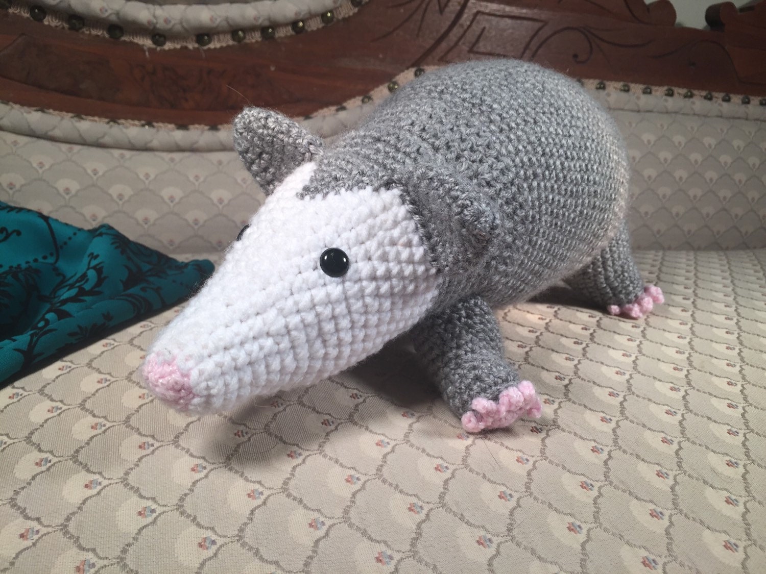 Crochet opossum