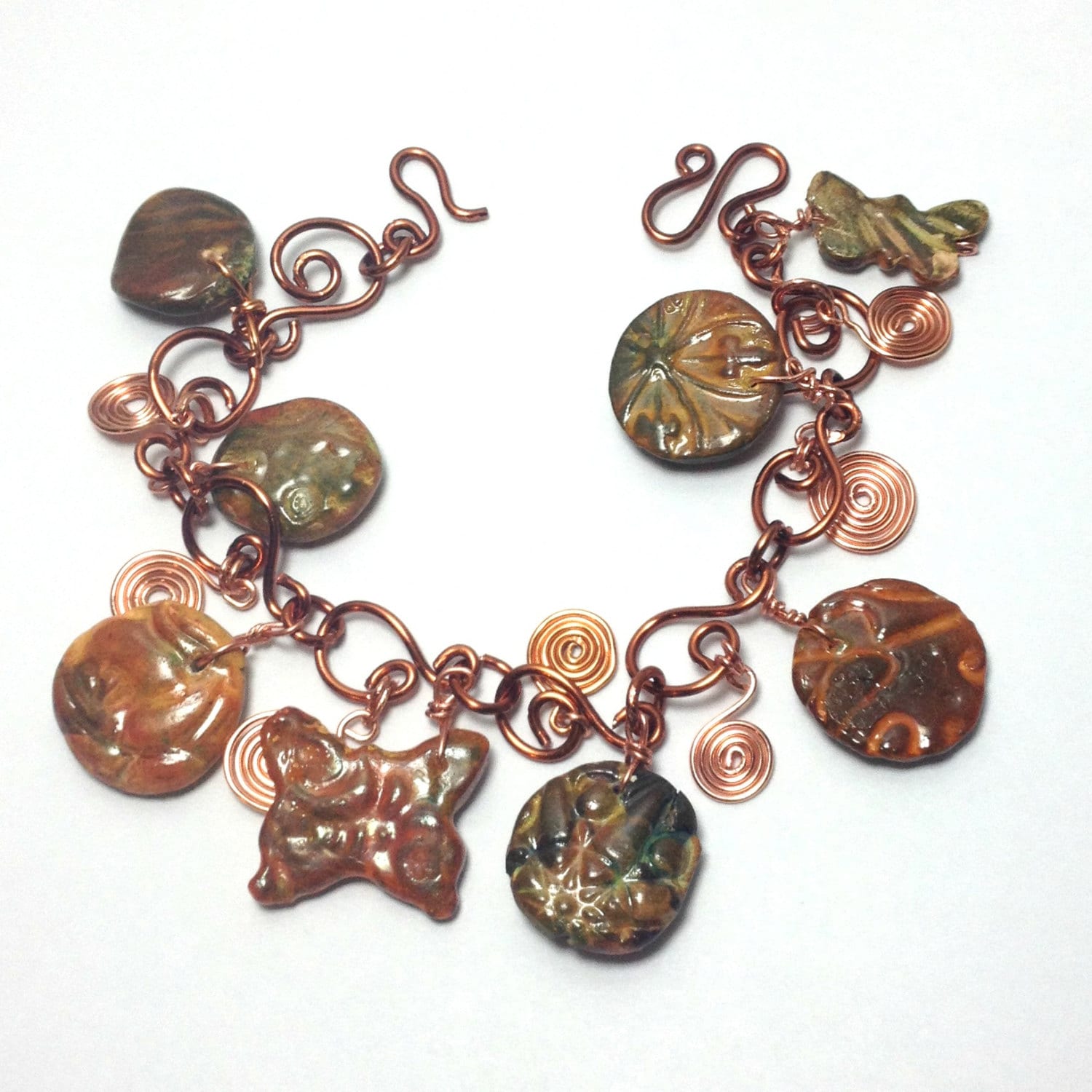 Copper Charm Bracelet Copper Charm Bracelet by KodeliaHollow