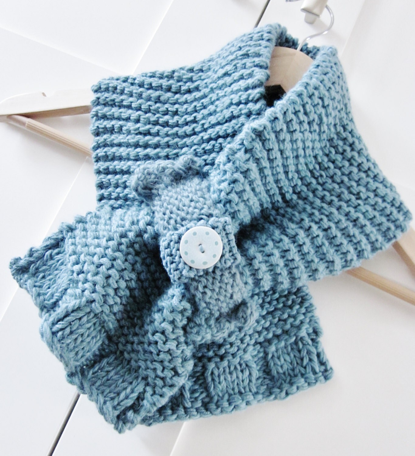 Alpaca Cowl Knitted scarf Alpaca teal scarf Alpaca by ...