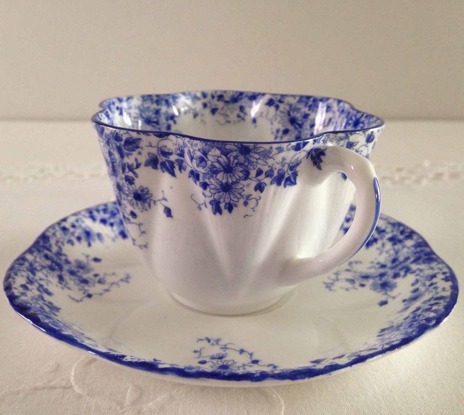 Shelley Dainty Blue Tea Cup & Saucer