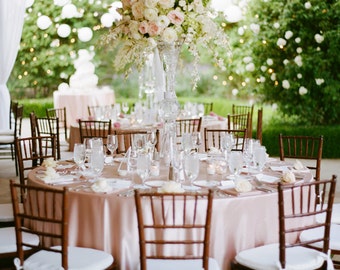 Blush Pink Satin Tablecloth, Light Pink Tablecloth, Baby Pink, Cake Table, Head Table, Spring Wedding, Summer Wedding