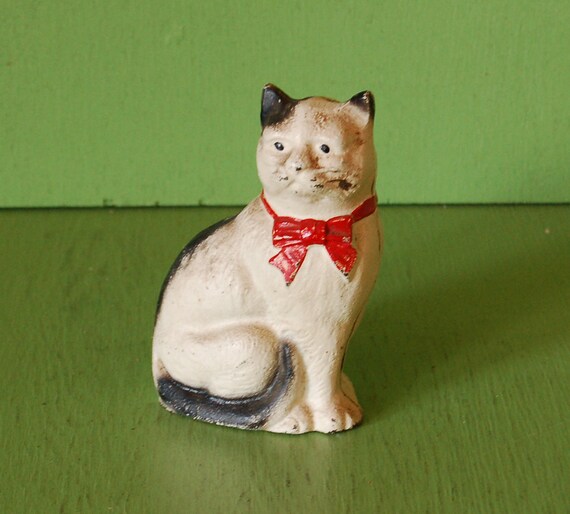 Cast Iron Hubley Cat Bank Vintage Toy Cat Bank Iron Cat Bank