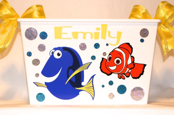 Nemo & Dori toy box Personalized Basket by Customcraftsbyelaine