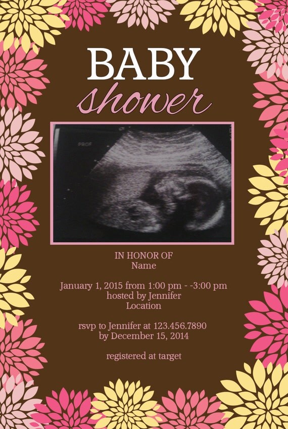 Ultrasound Baby Shower Invitation