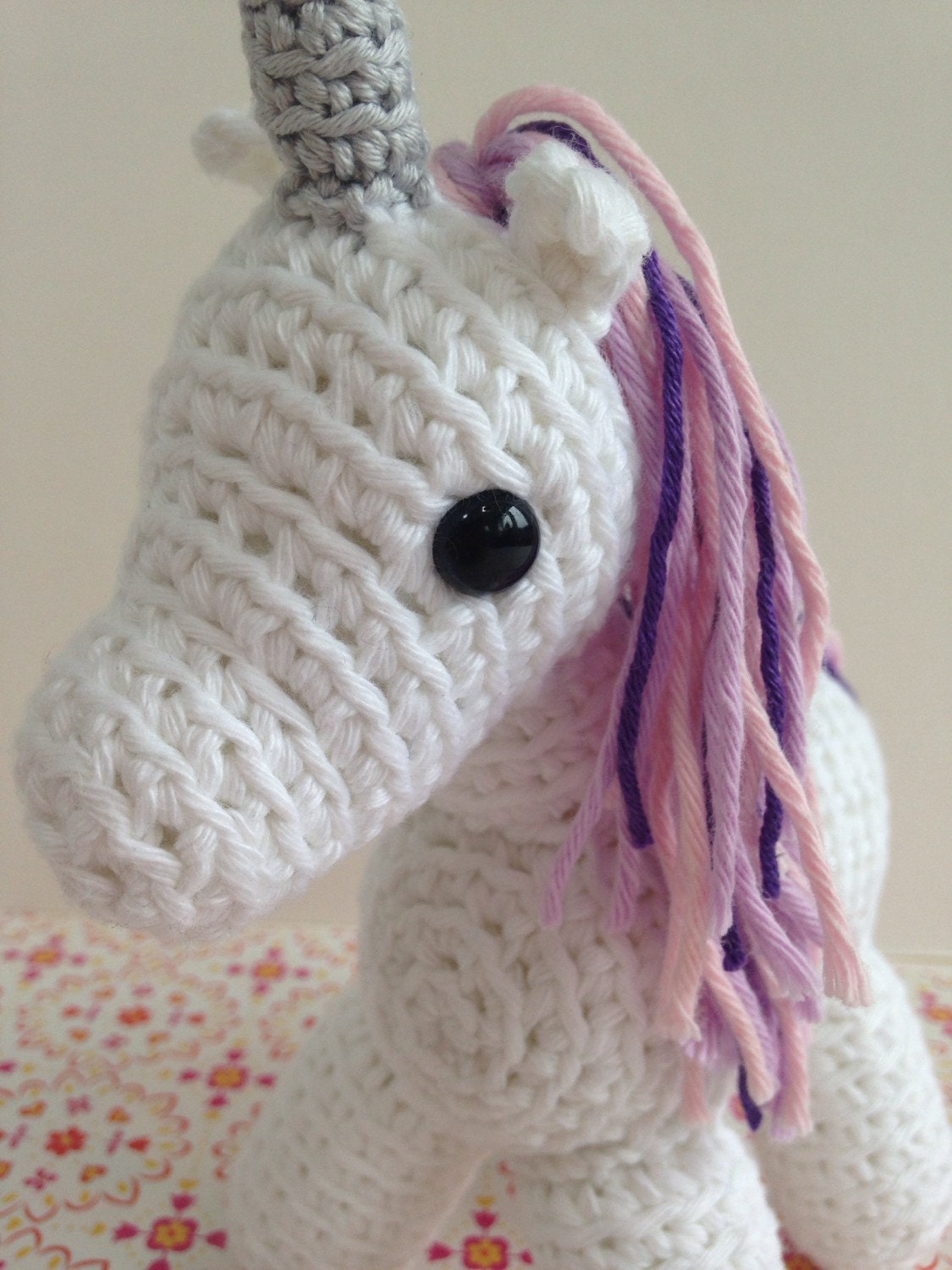 Crochet amigurumi unicorn soft toy collectable plushie