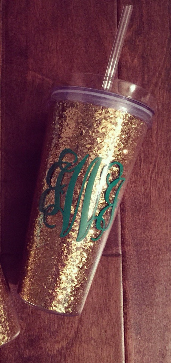 22oz Gold Glitter Tumbler by HKyleBoutique on Etsy