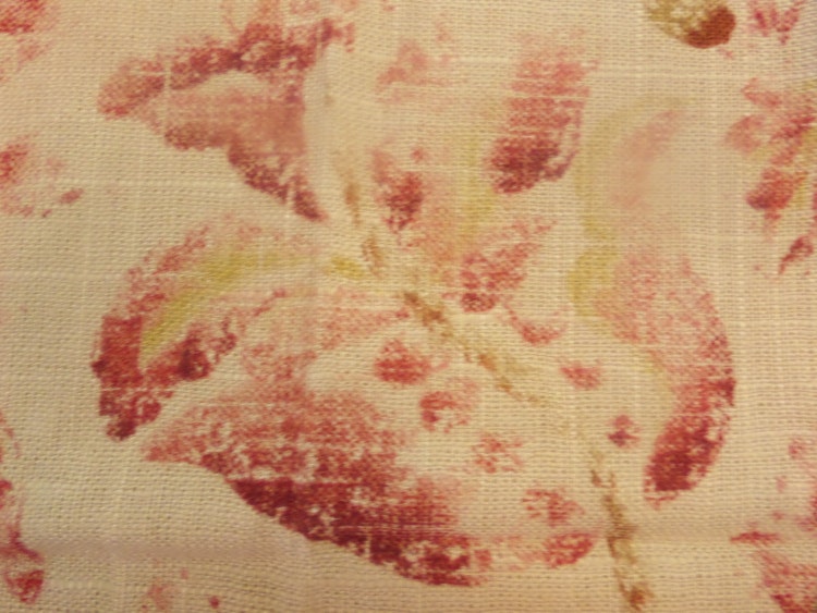 Ralph Lauren Fabric Floral Red Cotton Linen by Fabricsamples10