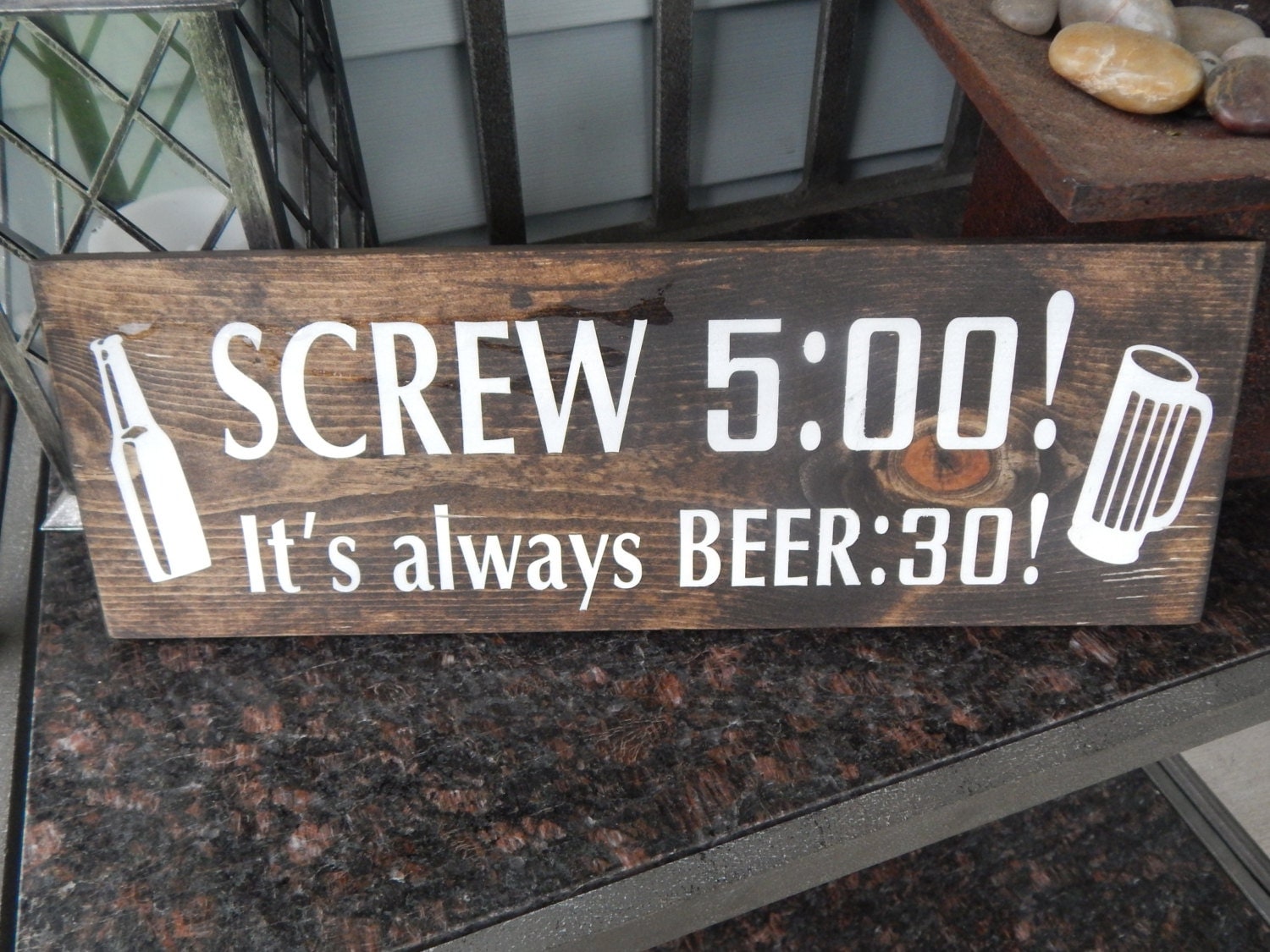 Custom Funny Beer Quote Sign With Beer Clipart Screw