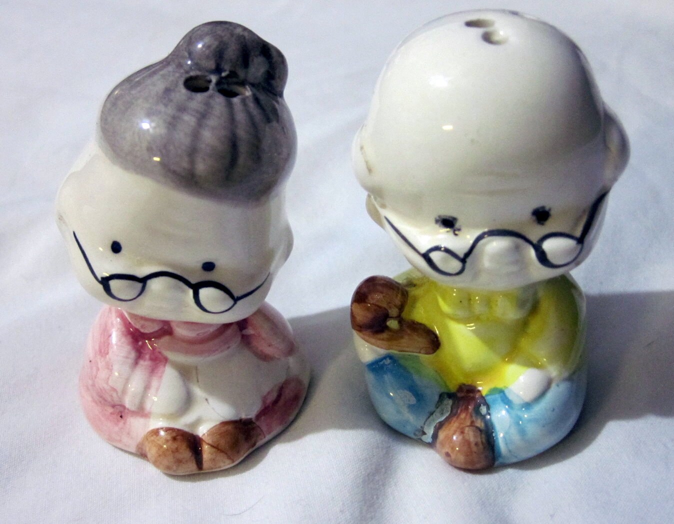 Grandma and Grandpa Salt & Pepper Shakers Both by NufoundTreasures