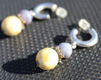 Yellow earrings, yellow drop earrings, canary yellow earrings, yellow gold drop earrings, yellow dangle earrings FREE SHIPPING!