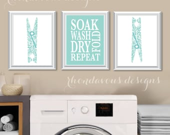 Laundry Room Art Print - Laundry Room Sign - Laundry Room Decorations - Laundry Room Decor - Laundry Room Prints - Wash Dry Fold - NS-714