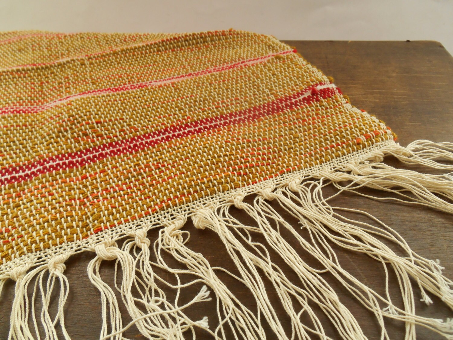 Swedish rag table runner Woven rag table napkin Small rag