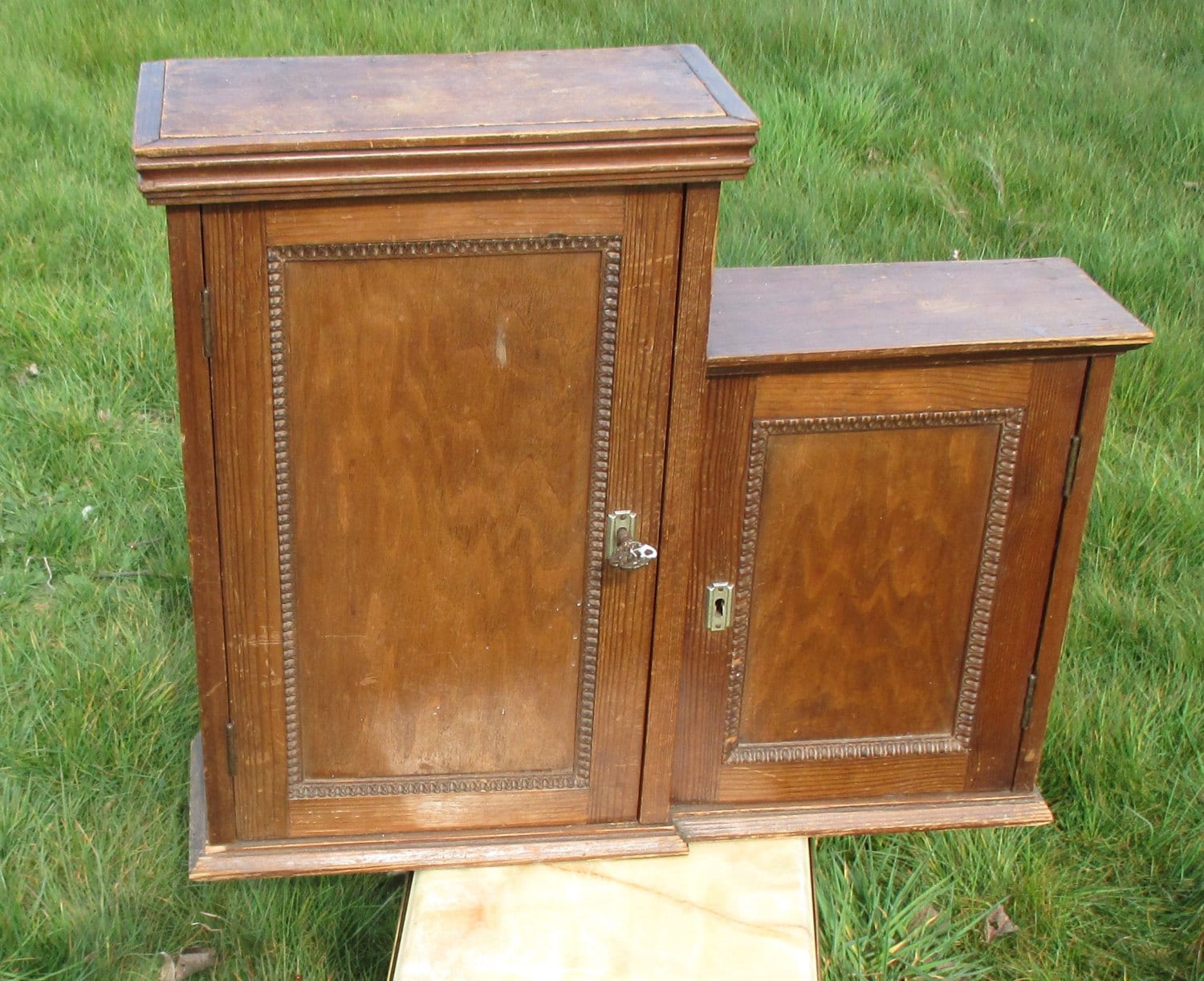 Vintage Pine Wood Medicine Wall Apothecary Kitchen Bathroom