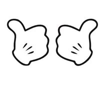 Mickey Mouse Hands Thumbs Up SVG File