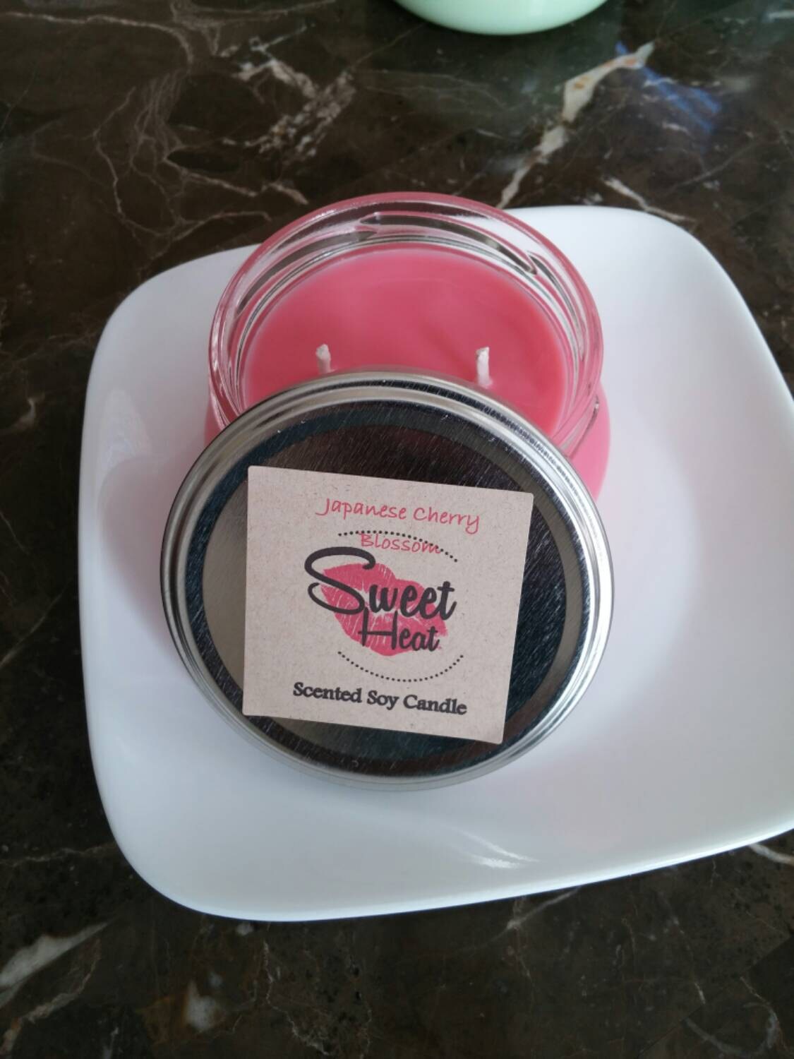 Japanese Cherry Blossom Scented Soy Candle Floral by MySweetHeat