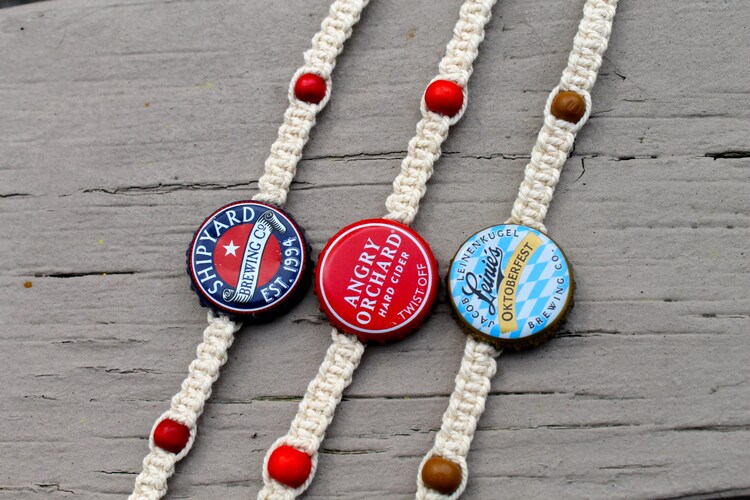 Recycled Bottle Cap Bracelets by NillBeanAccessories on Etsy
