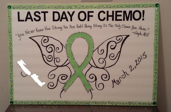 Items similar to Last Day of Chemo Poster (Lymphoma Cancer Survivor) on