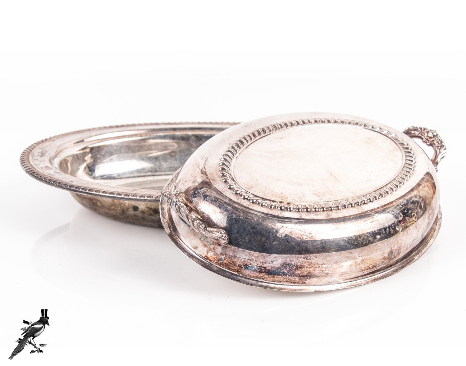 Silverplated Covered Serving Dish / Silver by TheCordialMagpie