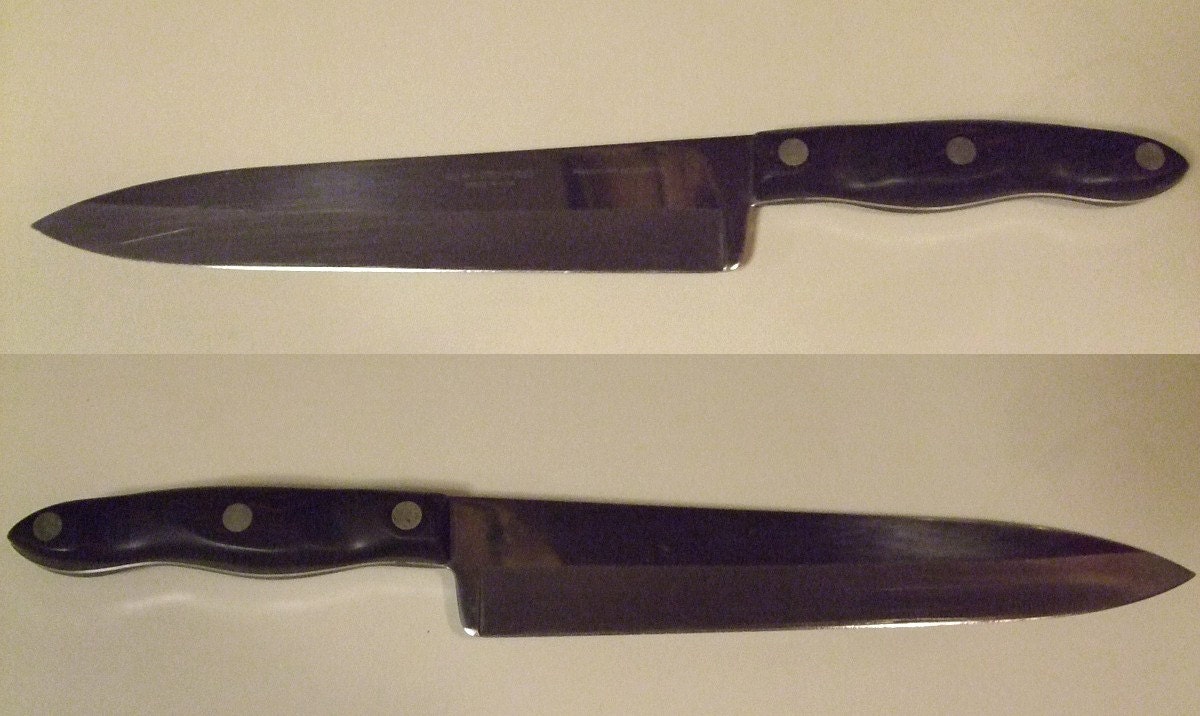 Vintage Cutco 1025 Large Butcher Chef Carving Knife Process