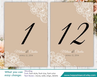 DiY Printable Wedding Place Card Template Instant Download