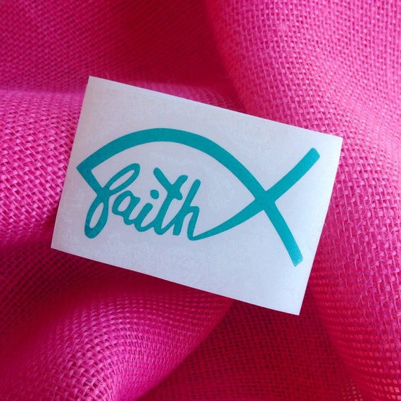 Faith decal Christian decal Car Decal Monogram by ThreeInitials
