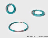 Amazing Necklace with blue beads and metallic balls. Versatile, Female, Elegant. Christmas Gift, Birthday, Valentines