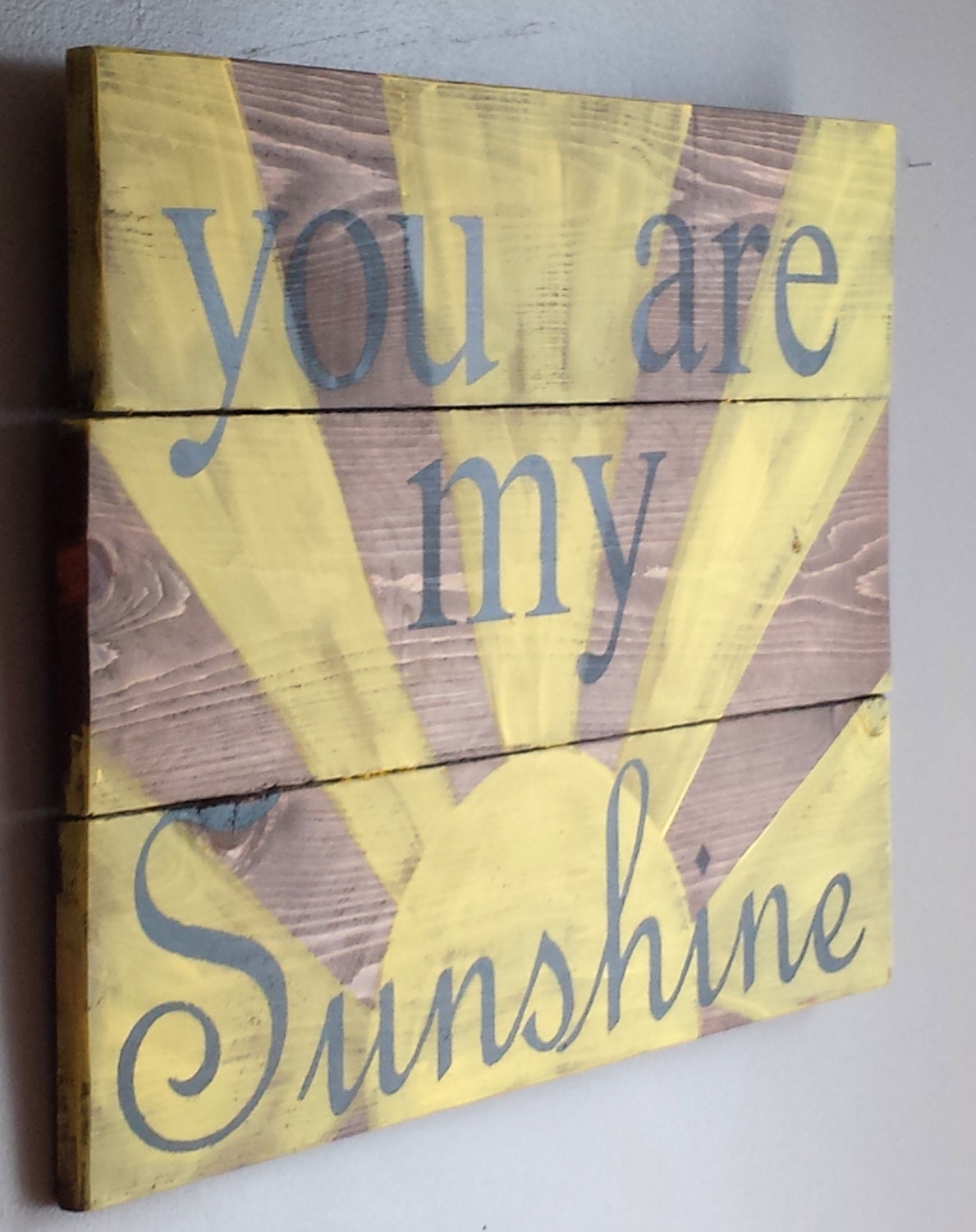 You are my sunshine reclaimed wood sign for nursery boys