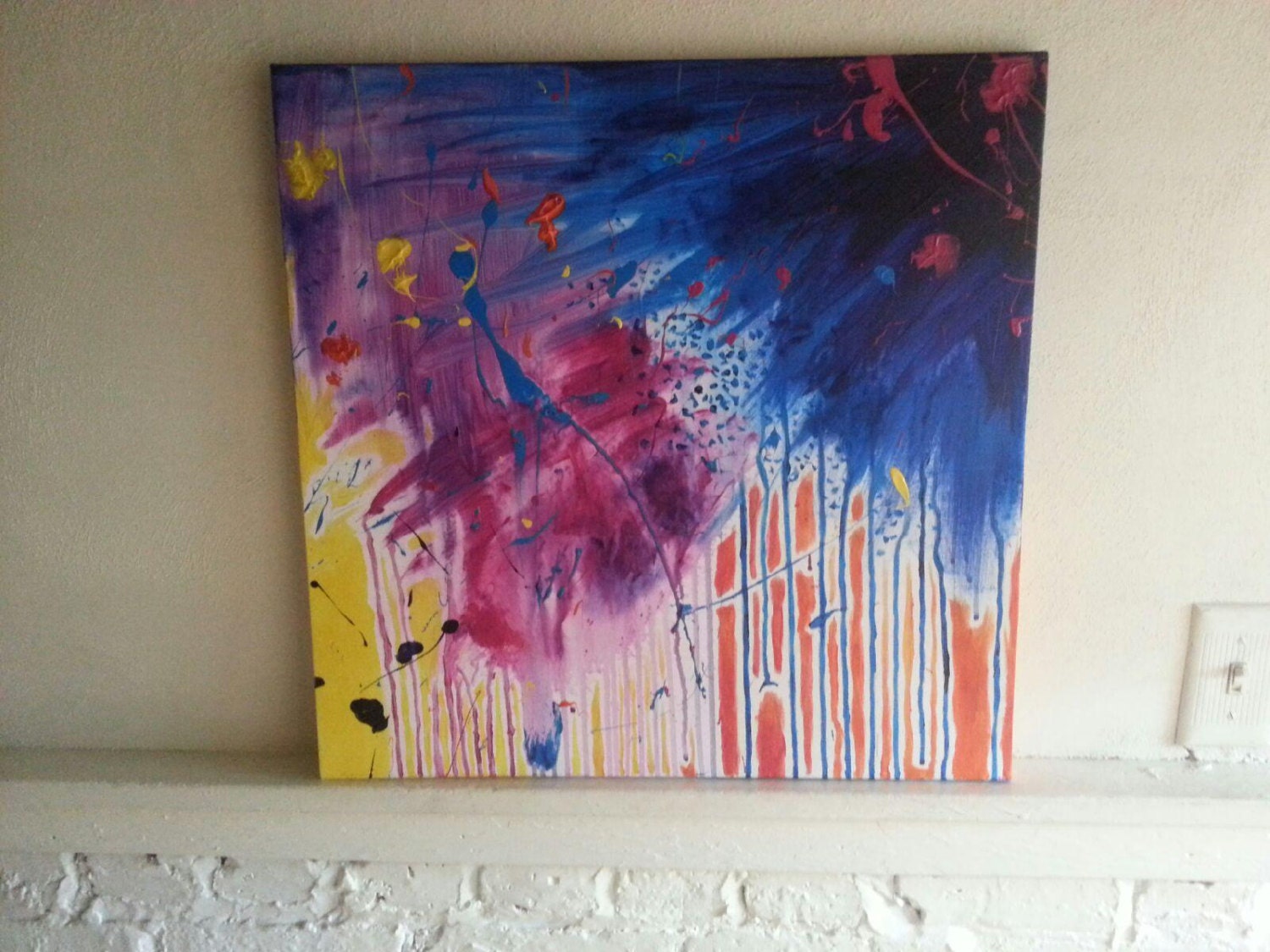 Acrylic Drip Painting on Canvas by JBHArtwork on Etsy