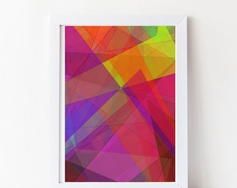 Geometric Art Print, Printable Wall Art, Triangles Print, Instant Download, Modern Wall Art, Mountain Print, decor,INSTANT DOWNLOAD.