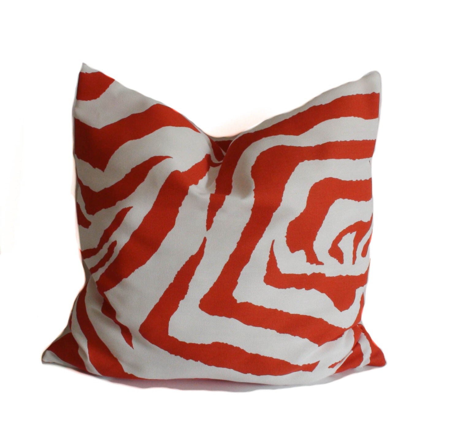 Outdoor pillows 18x18 Orange outdoor pillow cover by PillowCorner