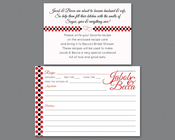 Bridal Shower Invitation Inserts 1