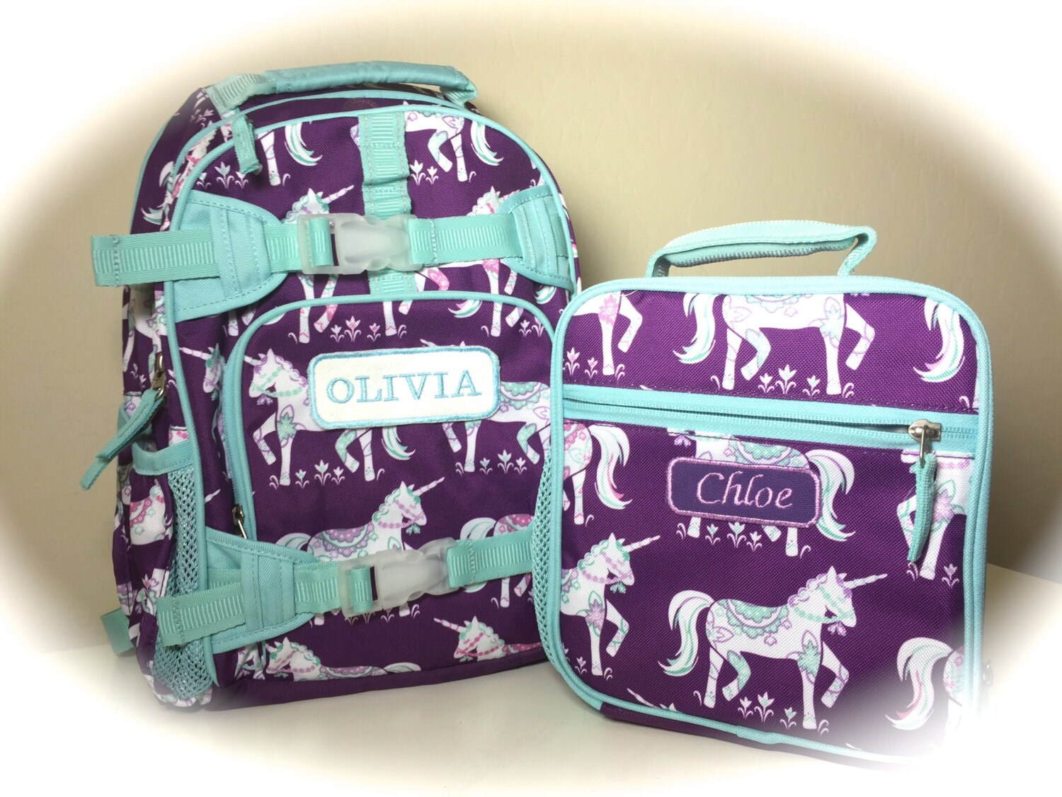 Pottery Barn Small Purple Unicorn Backpack with by MoBeeStitching