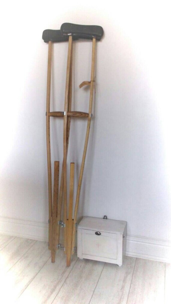 SALE Vintage Hospital Crutches by VintageHoardersUK on Etsy