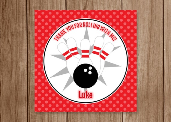 Bowling Party Printable Favor Tags by LittleRainbowBlooms on Etsy