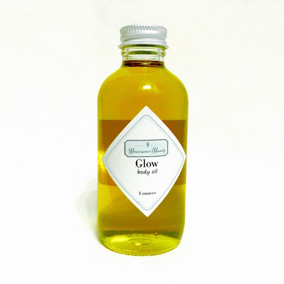 Glow Body Oil. 100 organic. 4 ounces. Vegan. by RenaissanceBeauty