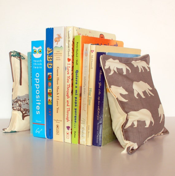 Nursery & Kid's Bookends Child Safe Fabric Bookends