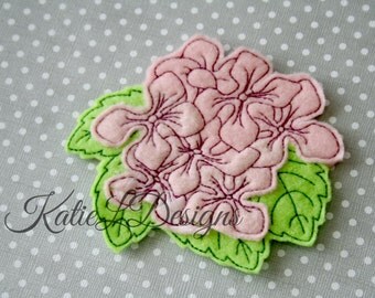 ITH Hydrangea Flower Feltie Machine Embroidery Design Pattern Download In The Hoop Felties Hydrangeas Flowers Oversized